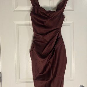 House of cb Rohida off shoulder corset dress size xs